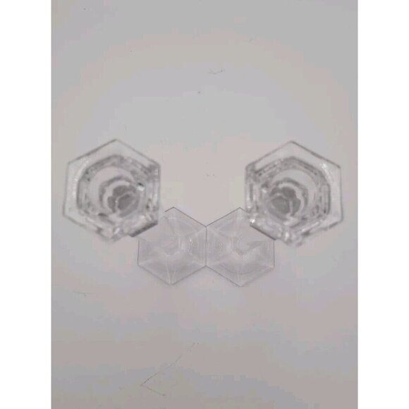 Mikasa Lead Crystal Glass Cambridge 12 Inch Candlesticks Holders EUC Vintage - Picture 6 of 11